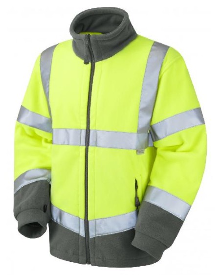 Yellow Hi Vis Fleece Jacket Leo F01