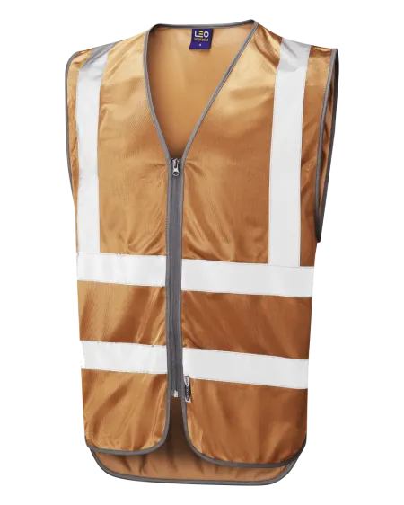 Bronze Colour HI Vis vest Leo W35