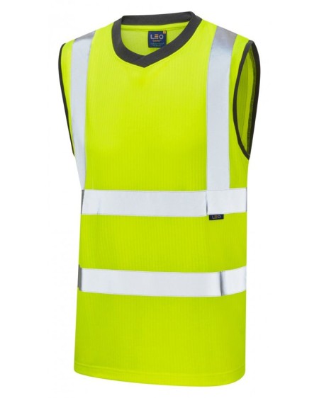 LEO VO1 Hi Vis Sleeveless T Shirt