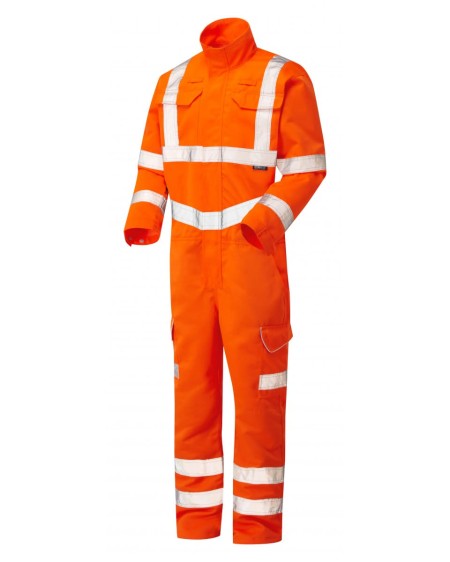 Orange Railway Hi Vis Coverall Class 3 - Leo CV01 FRONT