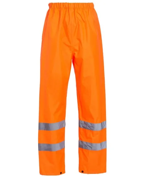 Hi Vis Orange Waterproof Overtrousers