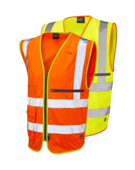 Hi Vis Vest with Tablet Holder Pocket Leo W24