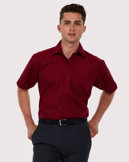 Mens Short Sleeve Poplin Shirt UC710