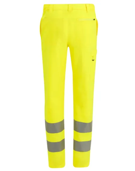 Regatta Hi Vis Pro Contract Stretch Action Trouser TRJ629 Yellow Rear
