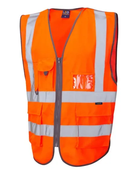 Orange Pull Apart Railway Executive Hi Vis Vest Leo W22
