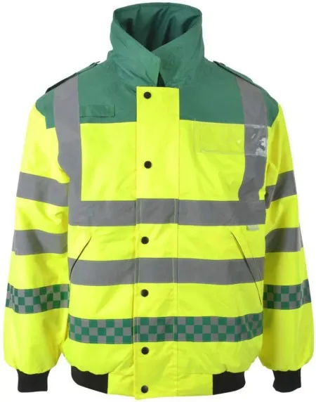 Hi Vis Paramedic Bomber Jacket With Badge Inserts