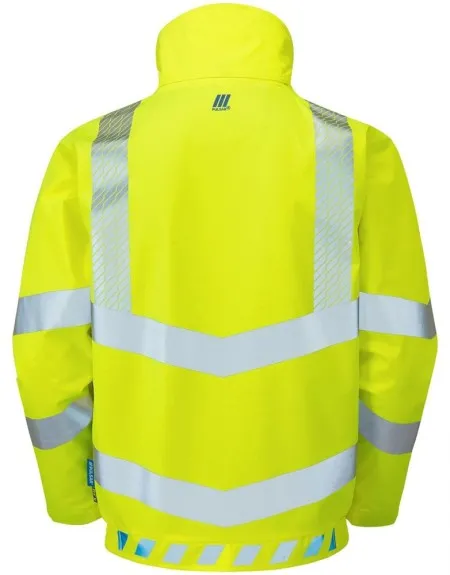 Yellow Hi Vis Waterproof Bomber Jacket Pulsar EVO103 Rear