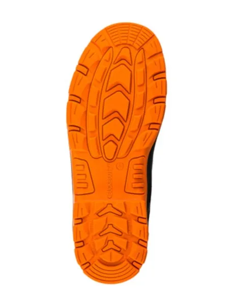 Buckbootz Black Orange Hi Vis Safety Boot BVIZ1