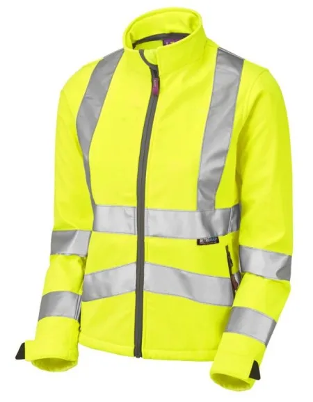 Ladies Hi Vis Softshell Jacket Leo SJL01 EcoViz Yellow