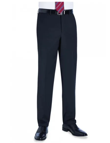 8387 Avalino Single Pleat Trouser Black