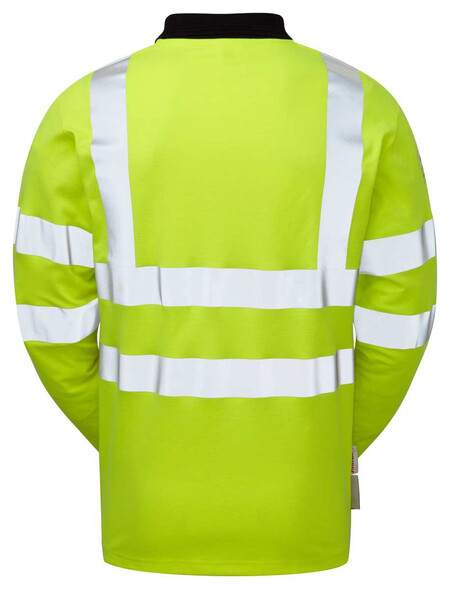 Flame Retardant Anti Static Long Sleeve Hi Vis Polo Shirt