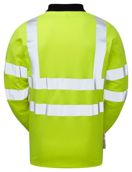 Flame Retardant Anti Static Long Sleeve Hi Vis Polo Shirt