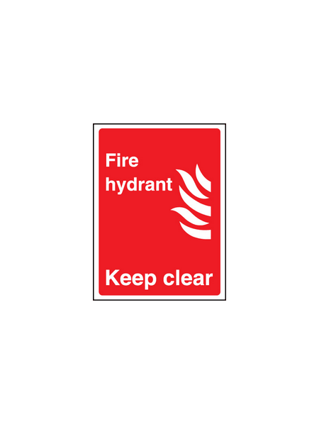 Fire hydrant keep clear sign