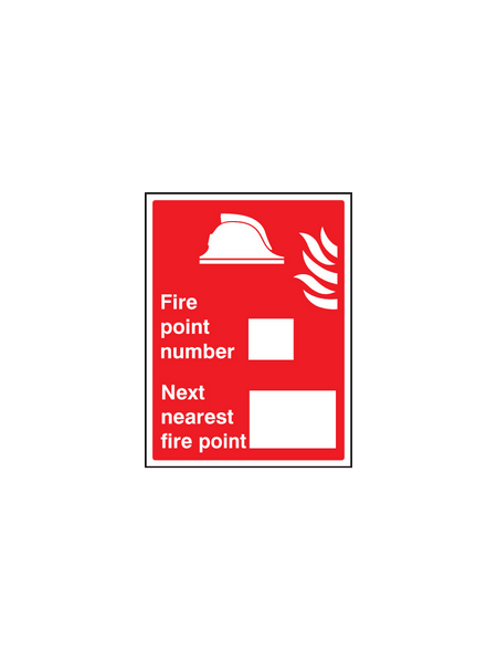 Fire point number / next nearest fire point sign