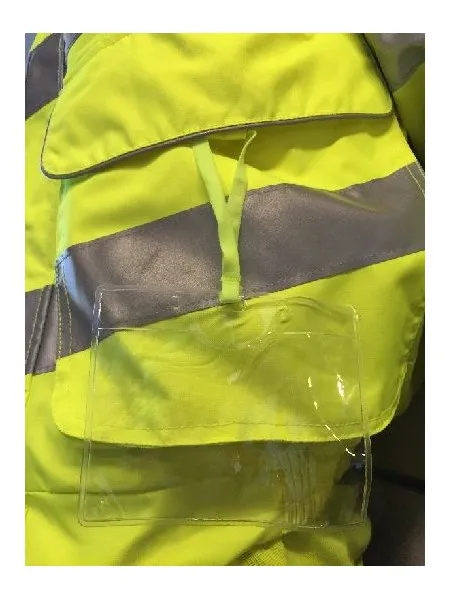 Id badge holder pocket