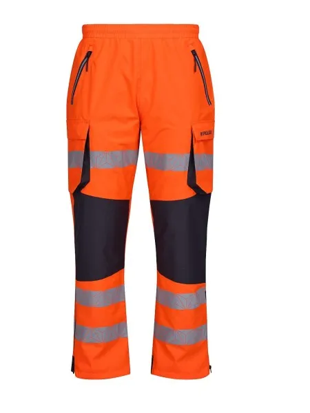 PULSAR Hi Vis Orange Waterproof Overtrousers RCT803 Front