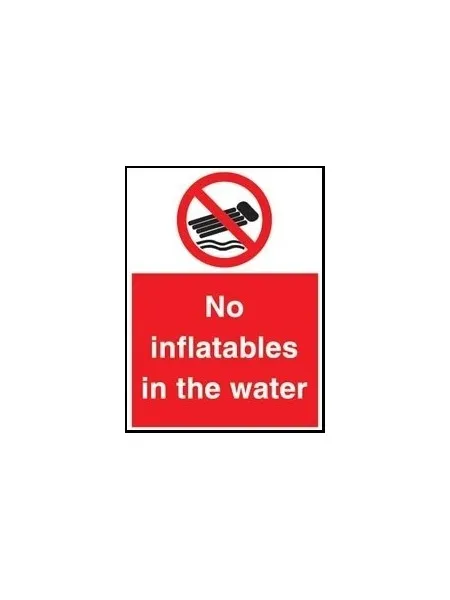 No inflatables sign