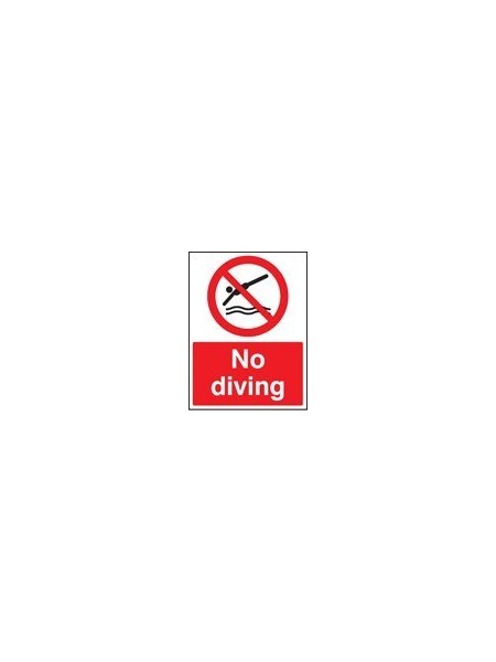 No diving sign