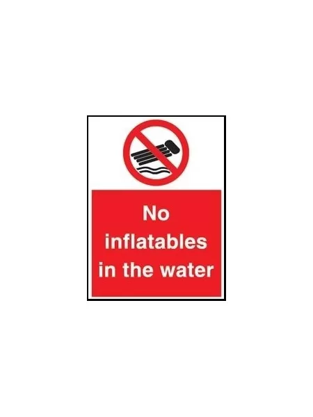 No inflatables sign