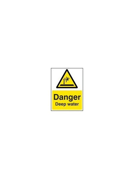 Danger deep water sign