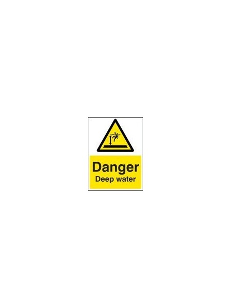 Danger deep water sign