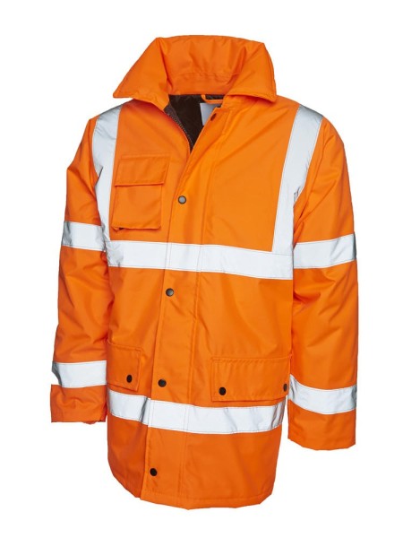 UC803 Hi Vis Safety Jacket Uneek Orange
