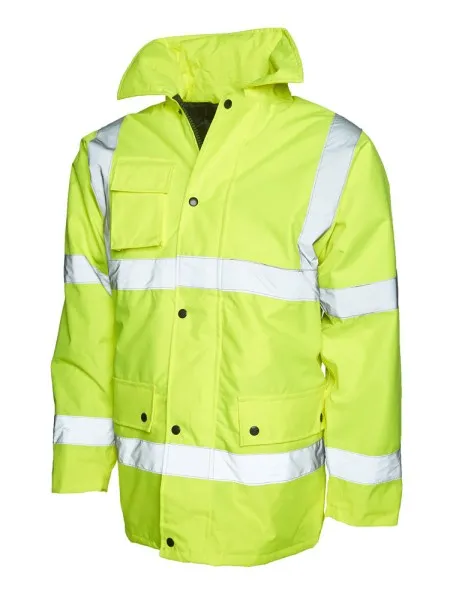 UC803 Hi Vis Safety Jacket Uneek Yellow