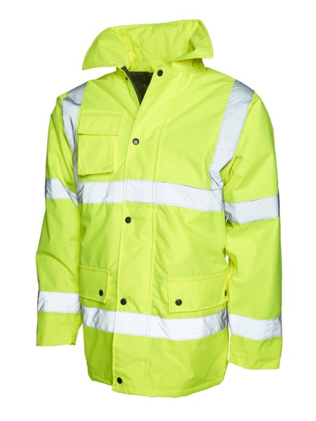 UC803 Hi Vis Safety Jacket Uneek Yellow