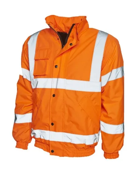 UC804 Uneek Hi Vis Bomber Jacket Orange