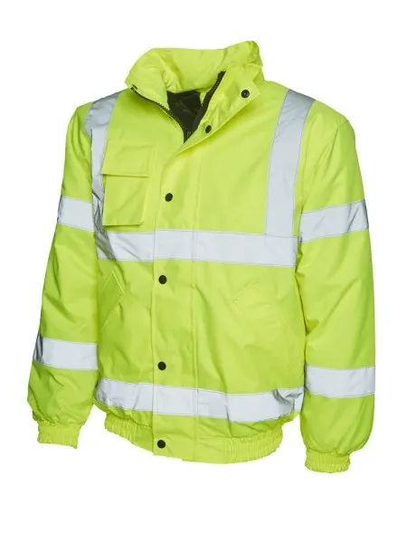UC804 Uneek Hi Vis Bomber Jacket Yellow