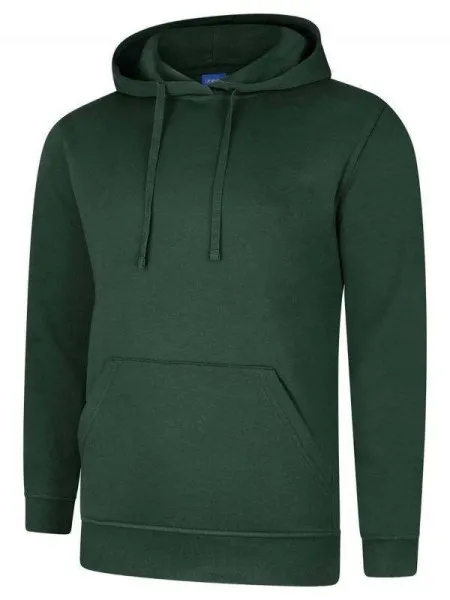 Uneek UX4 Hooded Sweatshirt Bottle Green