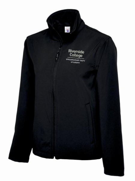 Black Shell Coat, logo chest only
