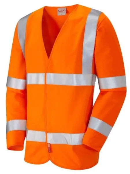 Orange Hi Vis Flame retardant Long Sleeve Vest