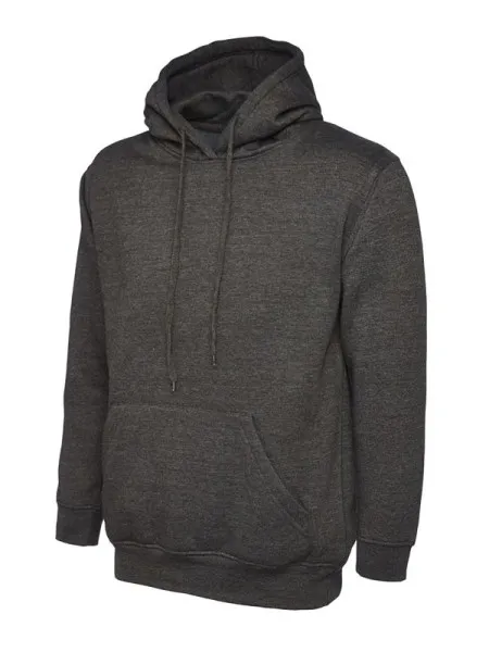 Uneek UC510 Ladies Deluxe Hooded Sweatshirt Charcoal