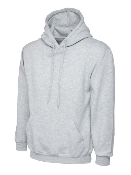 Uneek UC510 Ladies Deluxe Hooded Sweatshirt Heather Grey