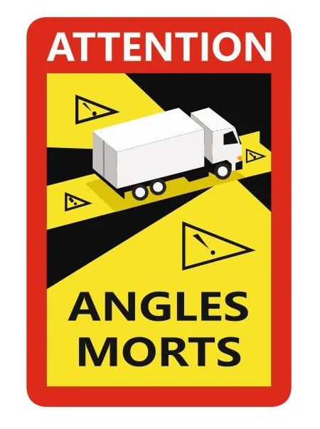 Angles Morts Removeable Stickers for use in France