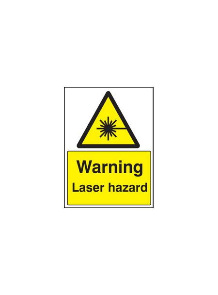Warning laser hazard sign