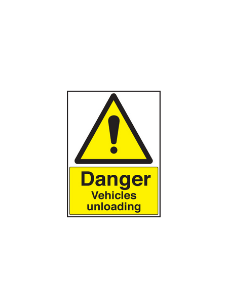 Vehicles unloading sign