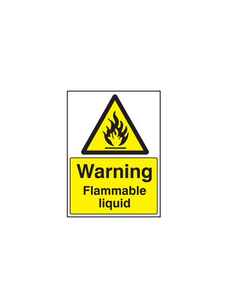 Flammable liquid sign