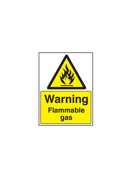 Flammable gas sign