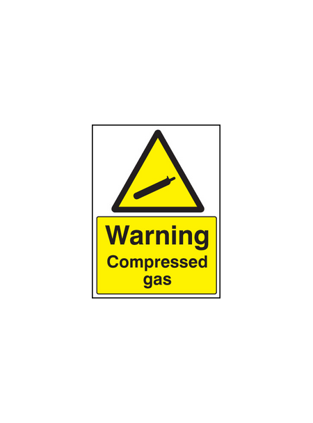 Compressed gas sign