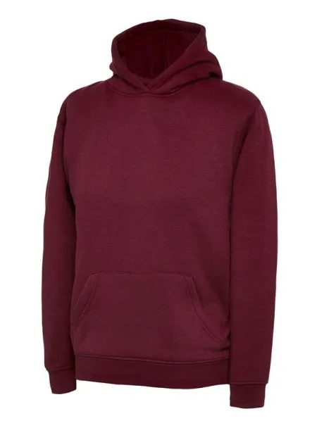 Uneek UX8 Children's Hooded Sweatshirt Maroon