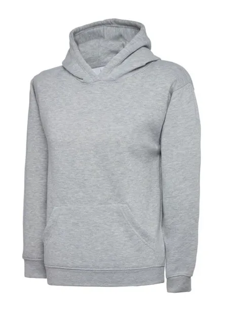Uneek UX8 Children's Hooded Sweatshirt Heather Grey