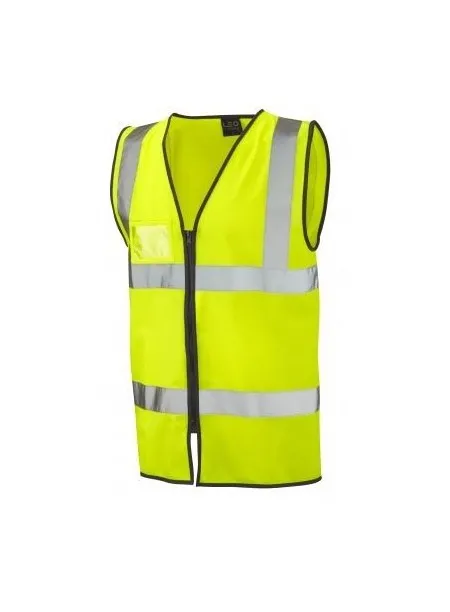Zip Up Hi Vis Vest with ID pocket