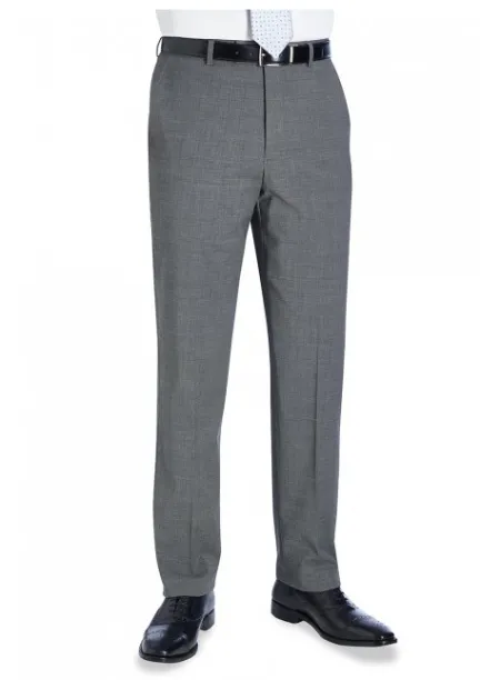 8387 Avalino Single Pleat Trouser Light Grey