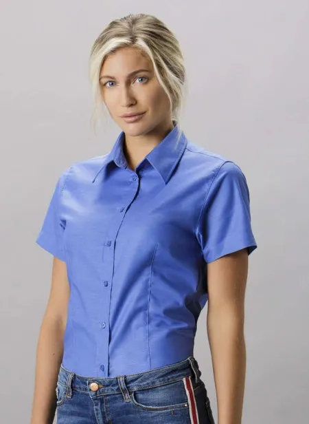 Kustom Kit Workplace Oxford Blouse Short Sleeve KK360