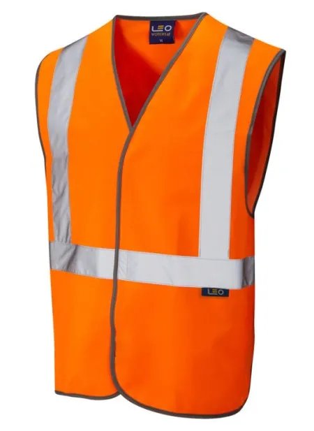 Orange Railway Velcro Pull Apart Hi Vis Vest Leo W14