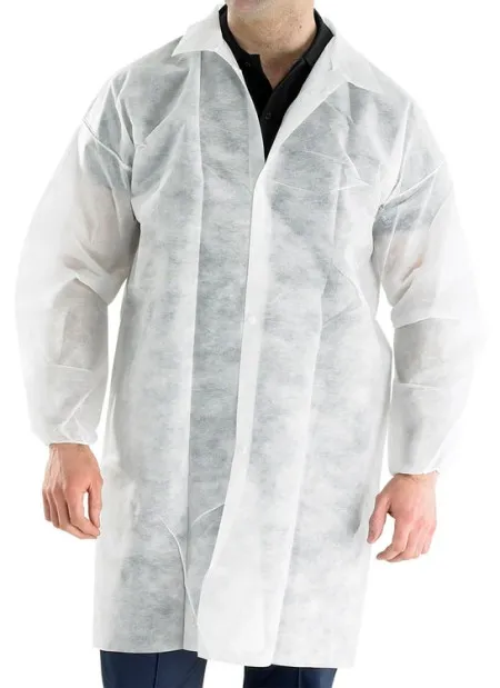 Disposable Coat Polypropelene White