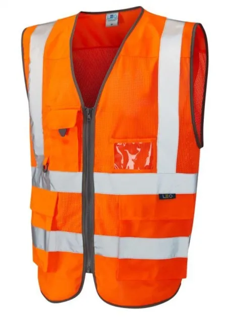 Mesh Hi Vis vest With Pockets Leo W20