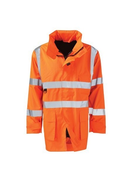 Flame Retardant Anti Static Hi Vis Coat en1149 en534